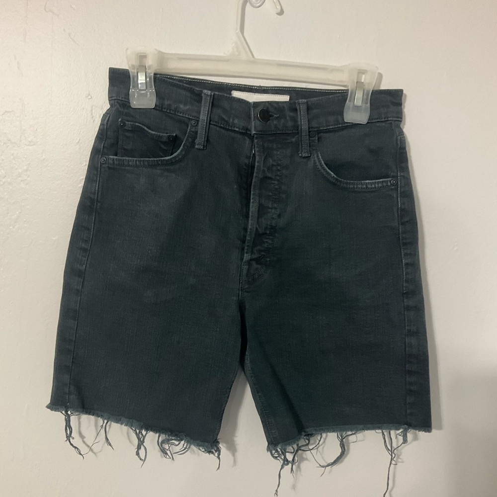 MOTHER Black Jean Shorts